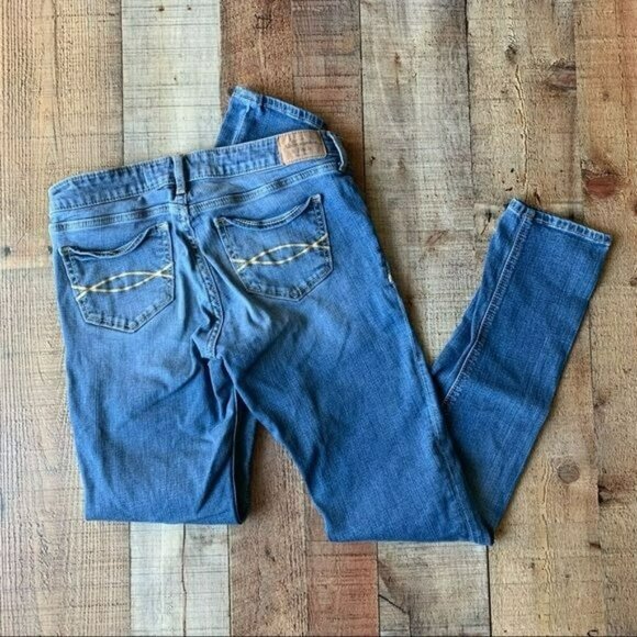 Abercrombie and Fitch womens size 26 medium wash blue skinny denim jeans - Picture 9 of 11